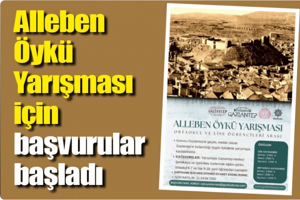 Alleben Öykü Yarışması için başvurular başladı