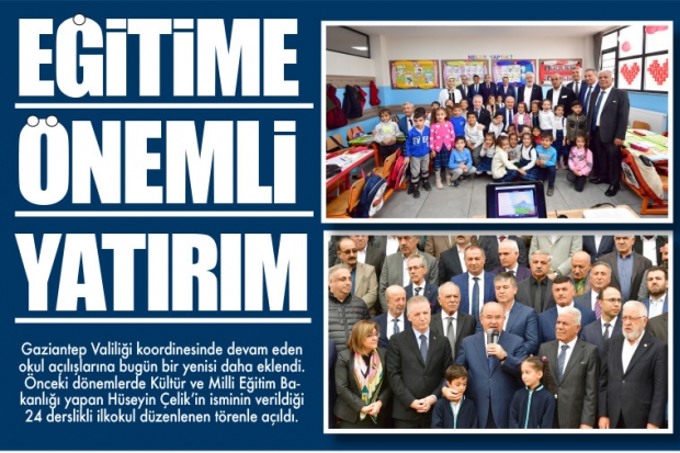 EĞİTİME ÖNEMLİ YATIRIM