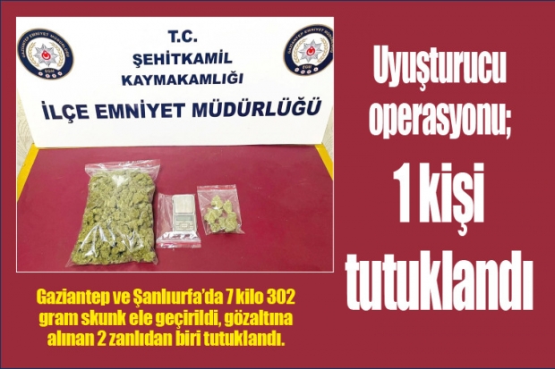 Uyuşturucu operasyonu; 1 kişi tutuklandı