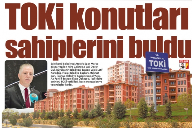 TOKİ konutları sahiplerini buldu