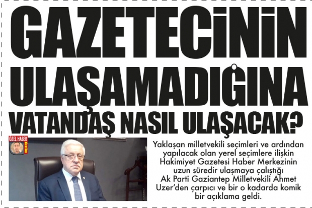 GAZETECİNİN ULAŞAMADIĞINA VATANDAŞ NASIL ULAŞACAK?