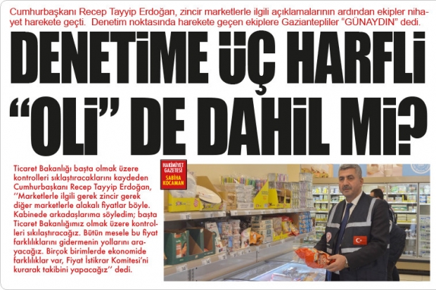 DENETİME ÜÇ HARFLİ  