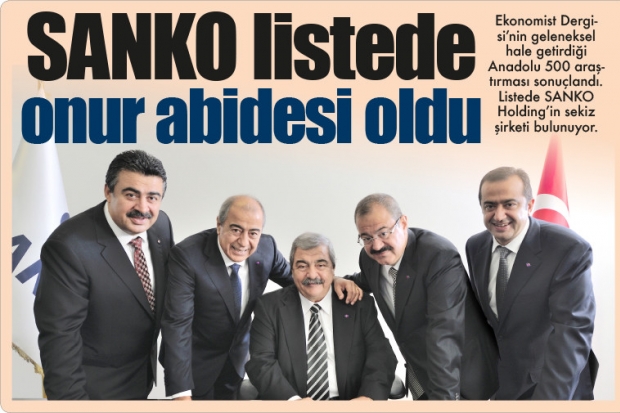 SANKO listede onur abidesi oldu