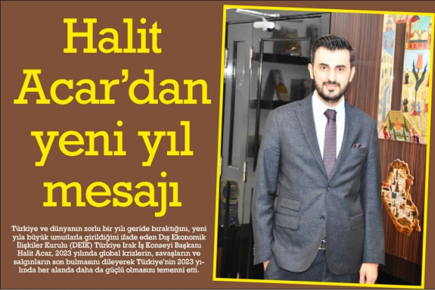 Halit Acar yeni yılı kutladı