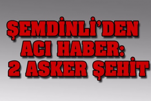 Şemdinli'den acı haber: 2 şehit