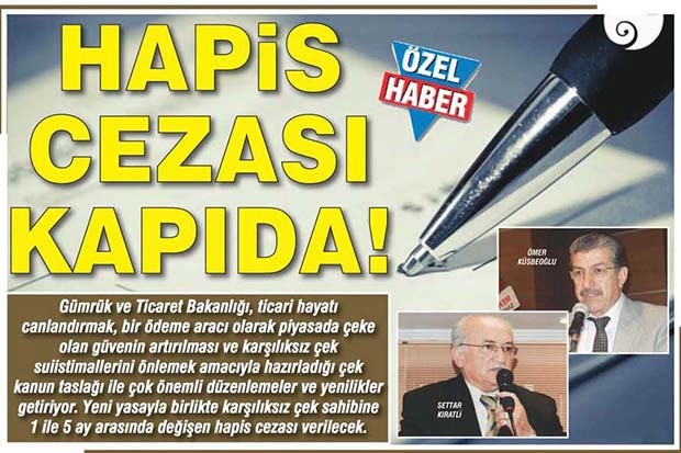 HAPİS CEZASI KAPIDA!