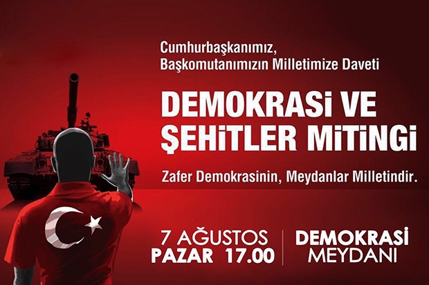 Demokrasi ve Şehitler Mitingi'ne davet