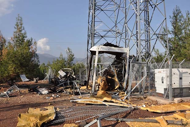 PKK'lılar baz istasyonuna saldırdı