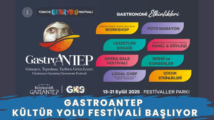 GastroANTEP Kültür Yolu Festivali Başlıyor