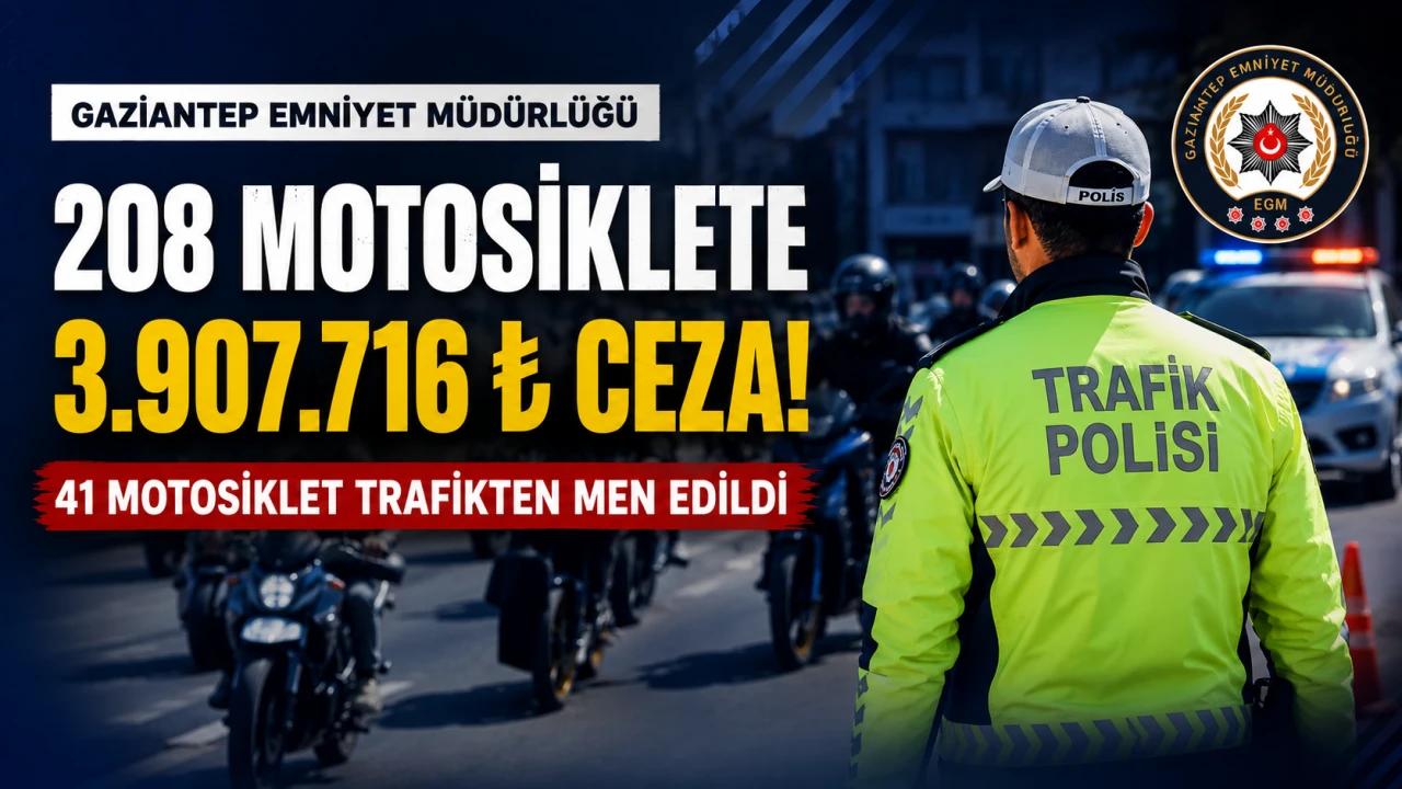 Gaziantep'te Motosiklet Denetimi