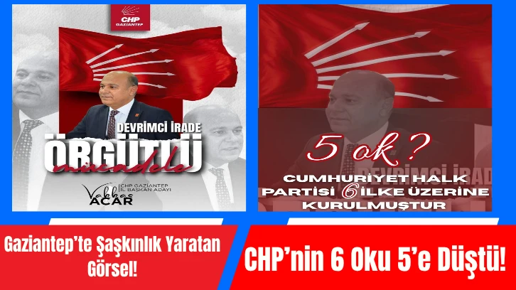 Gaziantep’te Şaşkınlık Yaratan Görsel! CHP’nin 6 Oku 5’e Düştü!