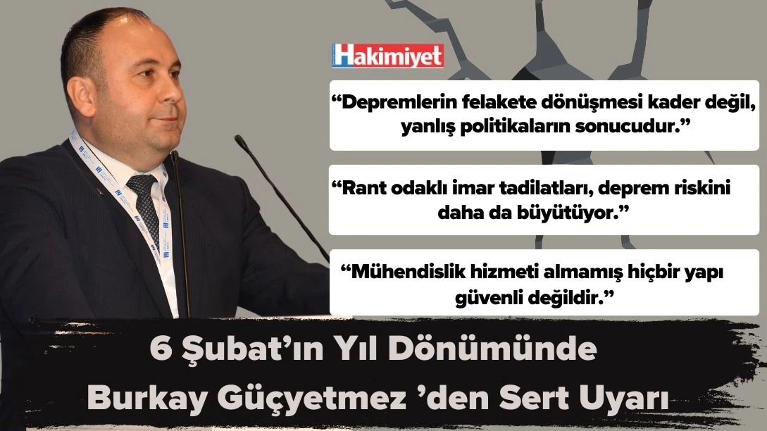 6 Şubat’ın Yıl Dönümünde Burkay Güçyetmez ’den Sert Uyarı