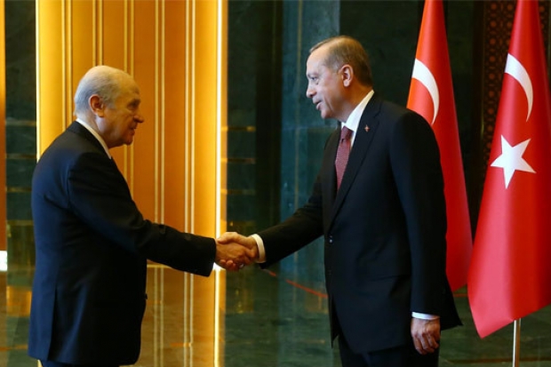 Cumhurbaşkanı Erdoğan, MHP lideri Bahçeli’yi kabul etti