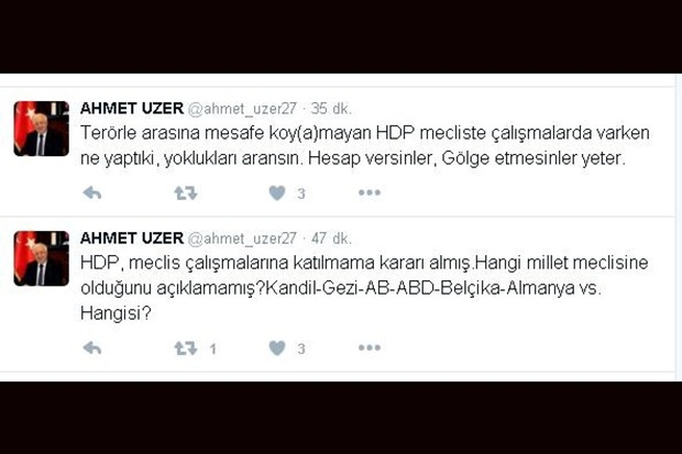 Ahmet Uzer, HDP'ye cevap verdi