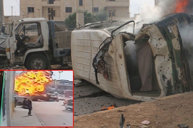 Sınırda DEAŞ'ten bomba yüklü araçla saldırı
