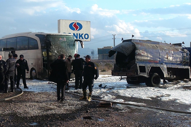 Gaziantep'te mazot tankeri patladı