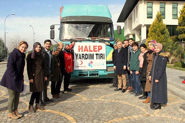 Hasan Kalyoncu Üniversitesi öğrencilerinden Halep'e yardım