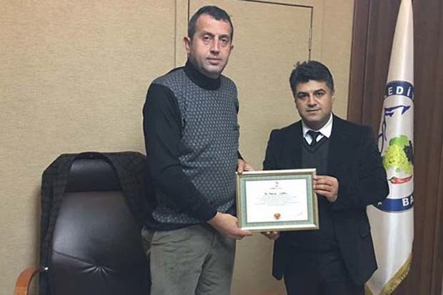 Kızılay’dan İslâhiye Belediye Başkanı Kemal Vural’a teşşekür
