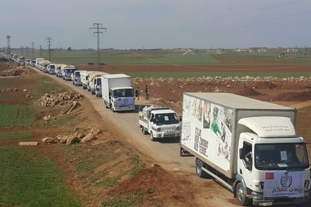 El Bab'a ilk yardım konvoyu ulaştı