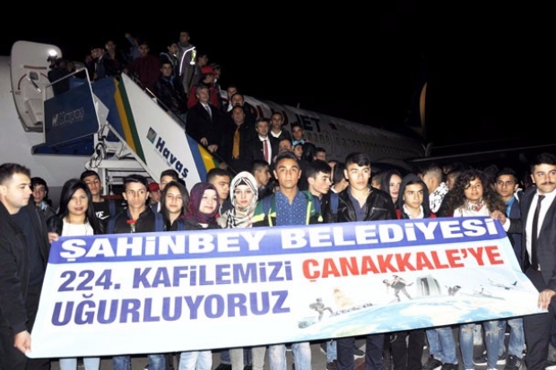 Gaziantep'ten 183 öğrenci Çanakkale'ye uğurlandı