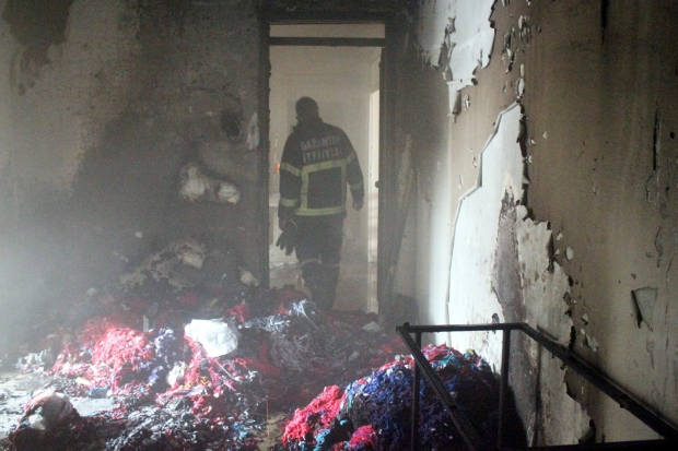 Suriyelilerin kaldığı evde yangın çıktı