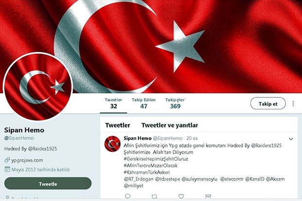 YPG'nin sözde Genel Komutanına Türk bayrağı şoku