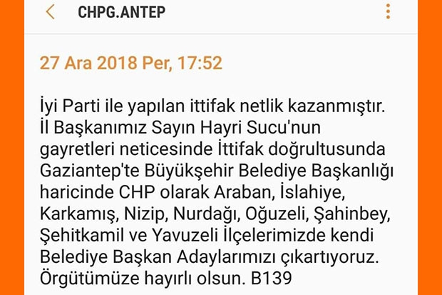 CHP’DE MESAJ SKANDALI!