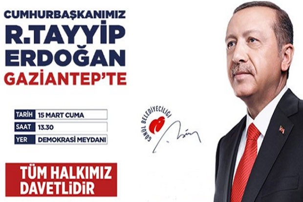 Cumhurbaşkanı Recep Tayyip Erdoğan Gaziantep’te