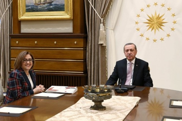 Cumhurbaşkanı Erdoğan, Başkan Şahin’i kabul etti