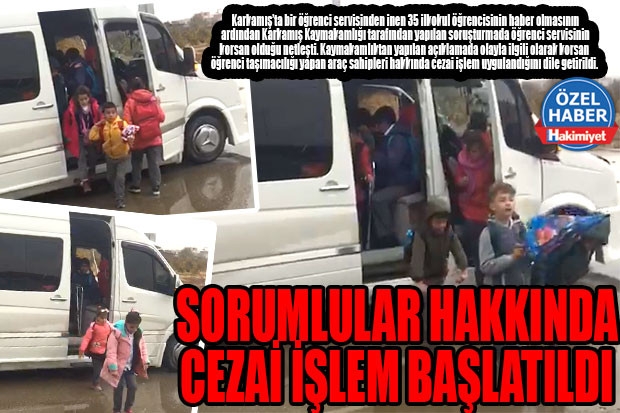 SORUMLULAR HAKKINDA CEZAİ İŞLEM BAŞLATILDI