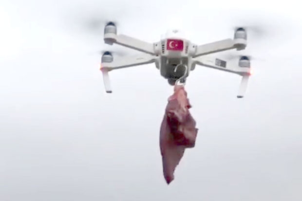 Drone kebap sektörüne de girdi