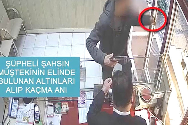 Kuyumcu hırsızı kamerada