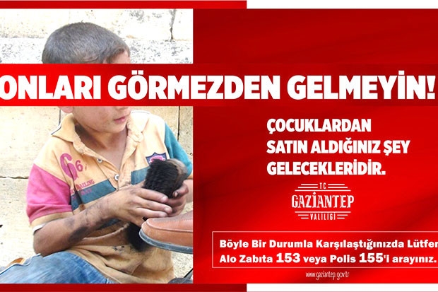 Çocuk işçiliği ile afişli mücadele