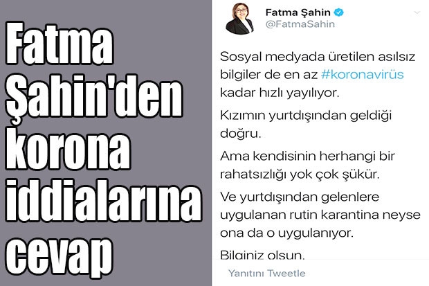 Fatma Şahin'den korona iddialarına cevap