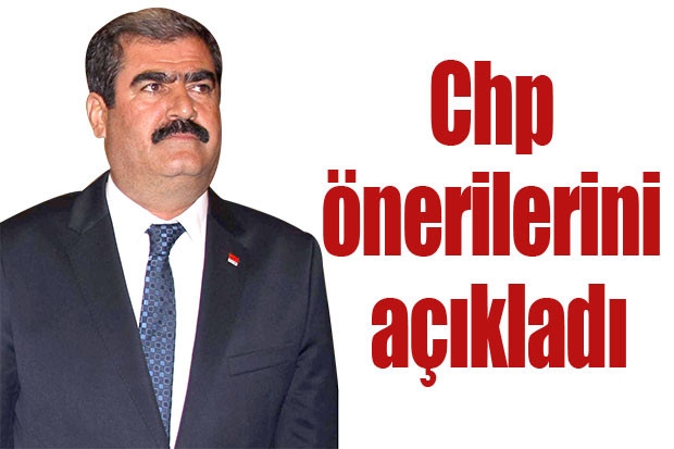 Chp önerilerini açıkladı