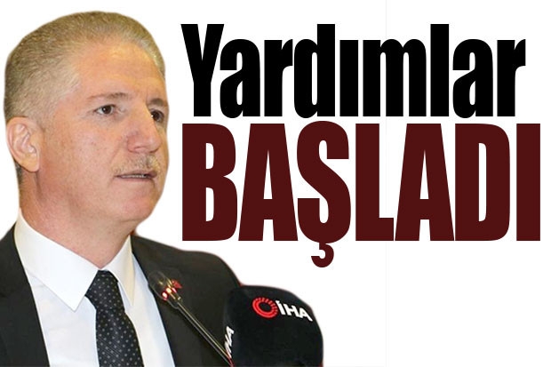 Yardımlar başladı