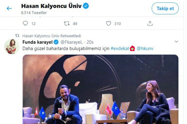 HKÜ’nün paylaşımına ünlülerden destek