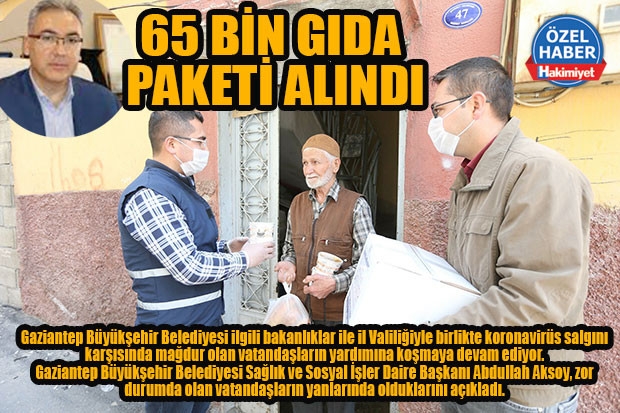 65 BİN GIDA PAKETİ ALINDI