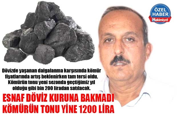 ESNAF DÖVİZ KURUNA BAKMADI KÖMÜRÜN TONU YİNE 1200 LİRA