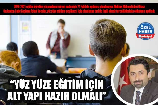 “YÜZ YÜZE EĞİTİM İÇİN ALT YAPI HAZIR OLMALI”