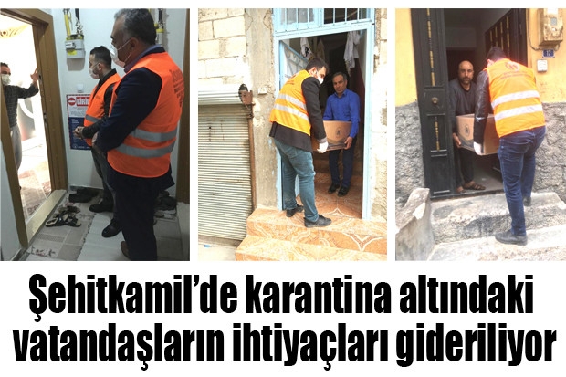 Şehitkamil’de karantina altındaki vatandaşların ihtiyaçları gideriliyor