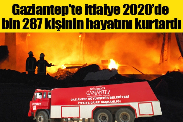 Gaziantep'te itfaiye 2020’de bin 287 kişinin hayatını kurtardı