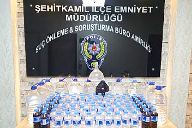 120 litre sahte içki ele geçirildi