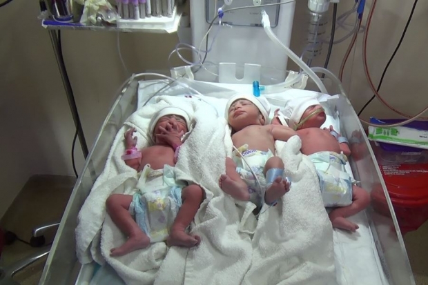Gaziantep'te üçüz bebek sevinci