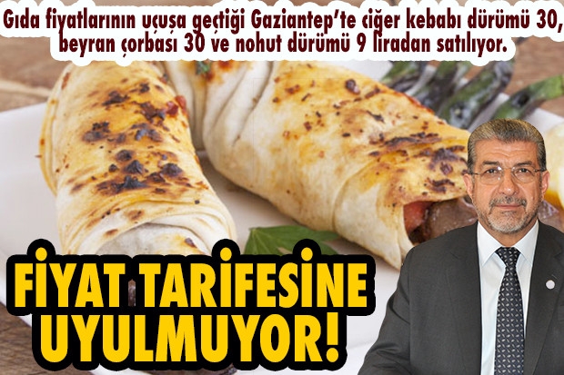 FİYAT TARİFESİNE UYULMUYOR!