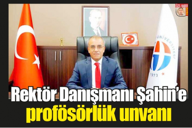 Rektör Danışmanı Şahin'e  profösörlük unvanı