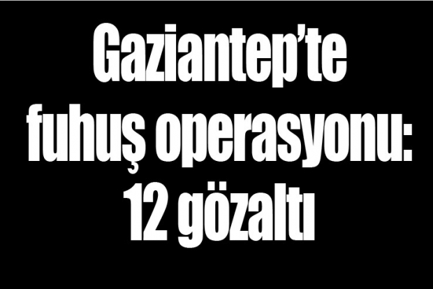 Gaziantep’te fuhuş operasyonu: 12 gözaltı