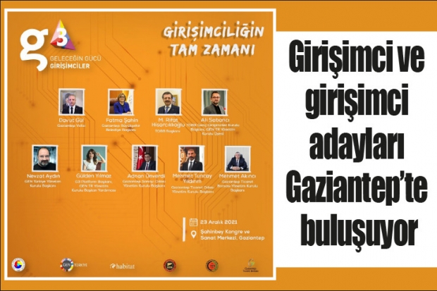 Girişimci ve girişimci adayları Gaziantep’te buluşuyor