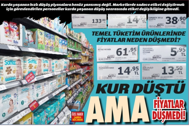 KUR DÜŞTÜ AMA FİYATLAR DÜŞMEDİ!