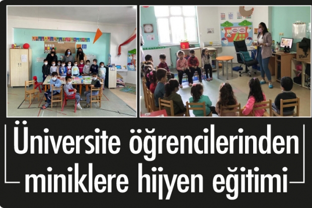 Üniversite öğrencilerinden miniklere hijyen eğitimi